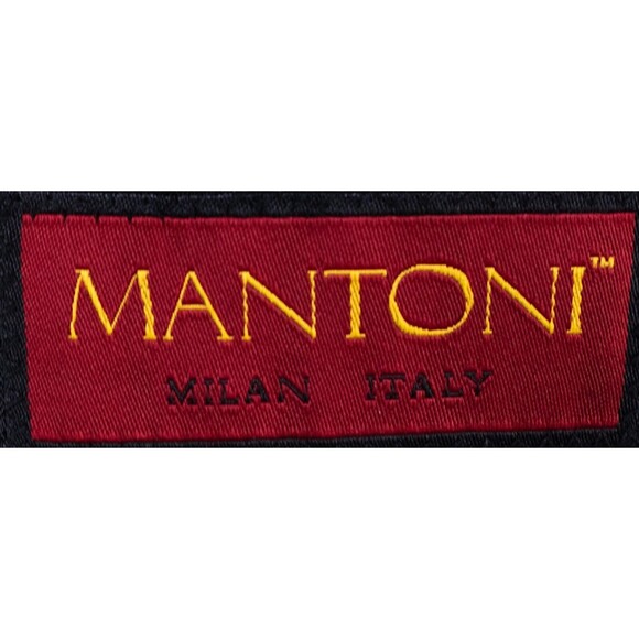 Mantoni Super 140s Mens 40s Wool Blue Striped Blazer Jacket 3 button EUC - Picture 11 of 13